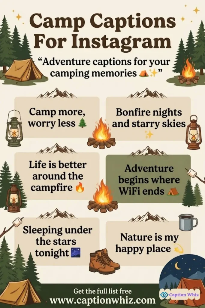 139+ Essential Camp Captions For Instagram and Quotes to Ignite Your Adventure