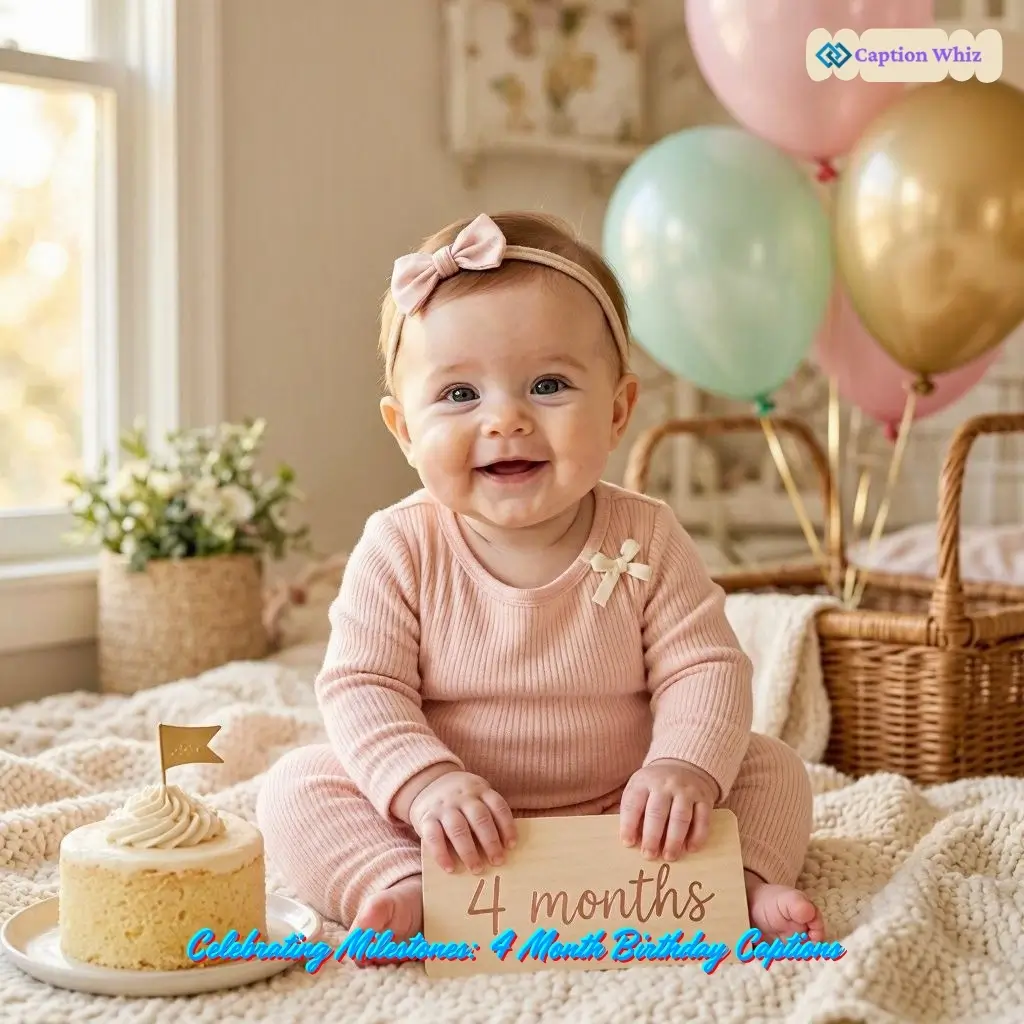 147+ Cute 4 Month Birthday Captions For Instagram and Quotes Full Of Smiles
