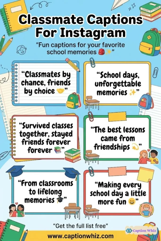 135+ Unforgettable Classmate Captions For Instagram You Can't Miss