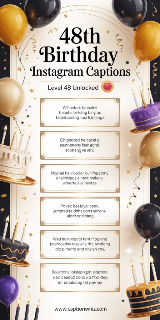 147+ Fun 48th Birthday Captions For Instagram and Quotes For Milestone Vibes