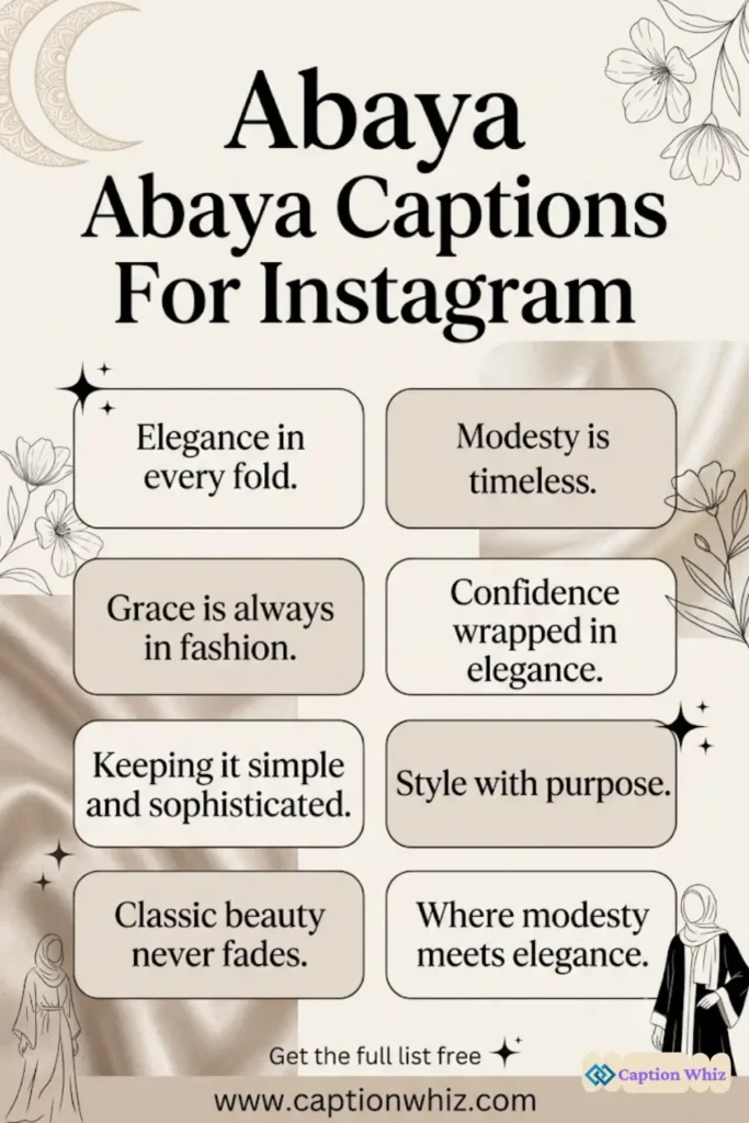 145+ Inspiring Abaya Captions For Instagram and Quotes to Shine Bright in 2026