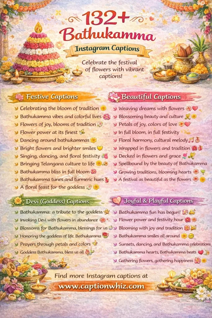 149+ Irresistible Bathukamma Captions For Instagram and Quotes You Can't Miss