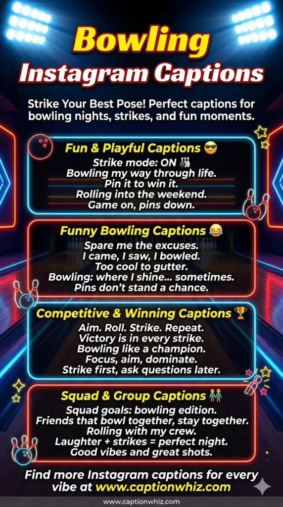 139+ Must-Have Bowling Captions For Instagram That Strike a Perfect Pose and Quotes