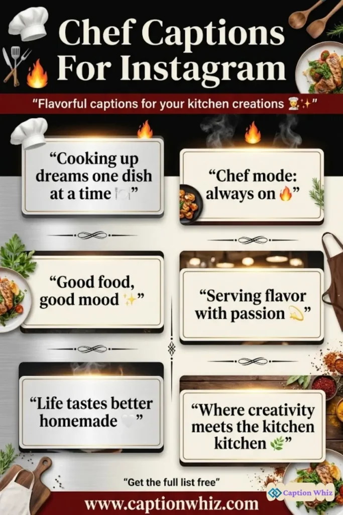 149+ Irresistible Chef Captions For Instagram That Spark Curiosity and Delight Quotes