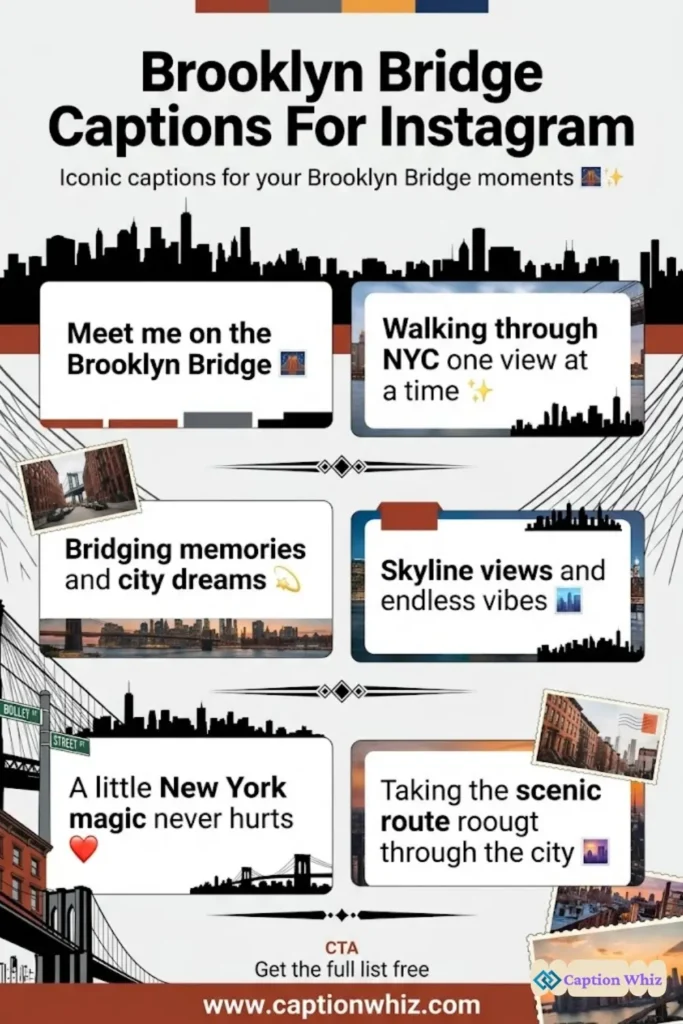147+ Unforgettable Brooklyn Bridge Captions For Instagram And Quotes You Need Now