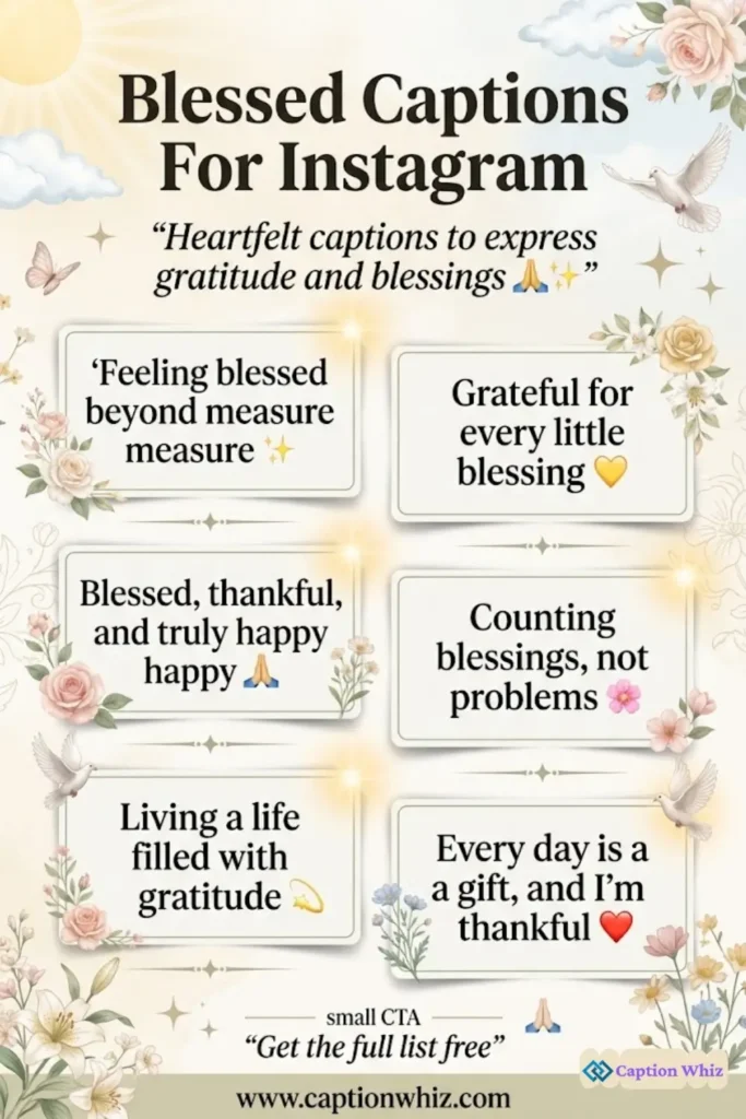 143+ Essential Blessed Captions For Instagram and Quotes to Inspire Your Followers
