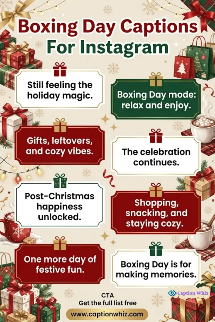 123+ Irresistible Boxing Day Captions For Instagram and Quotes You Can't Miss