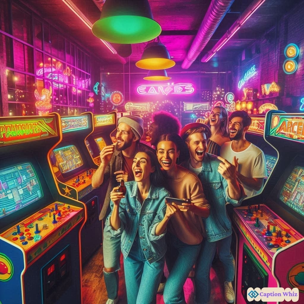 Playful Arcade Captions For Your Next Game Night