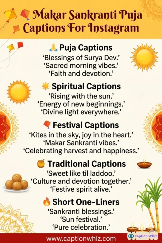 137+ Essential Makar Sankranti Puja Captions For Instagram and Quotes You Need Now