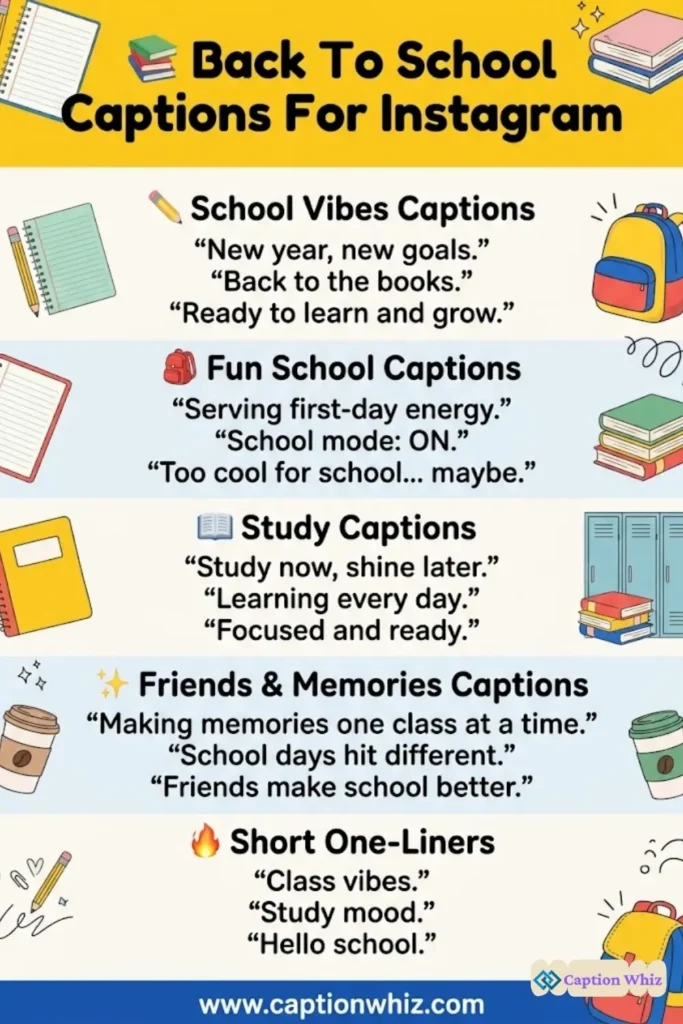 143+ Essential Back To School Captions For Instagram and Quotes to Inspire You