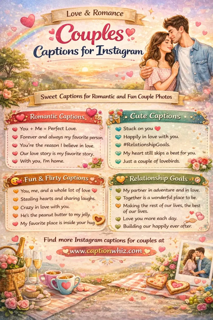 137+ Irresistible Couples Captions For Instagram to Ignite Your Love