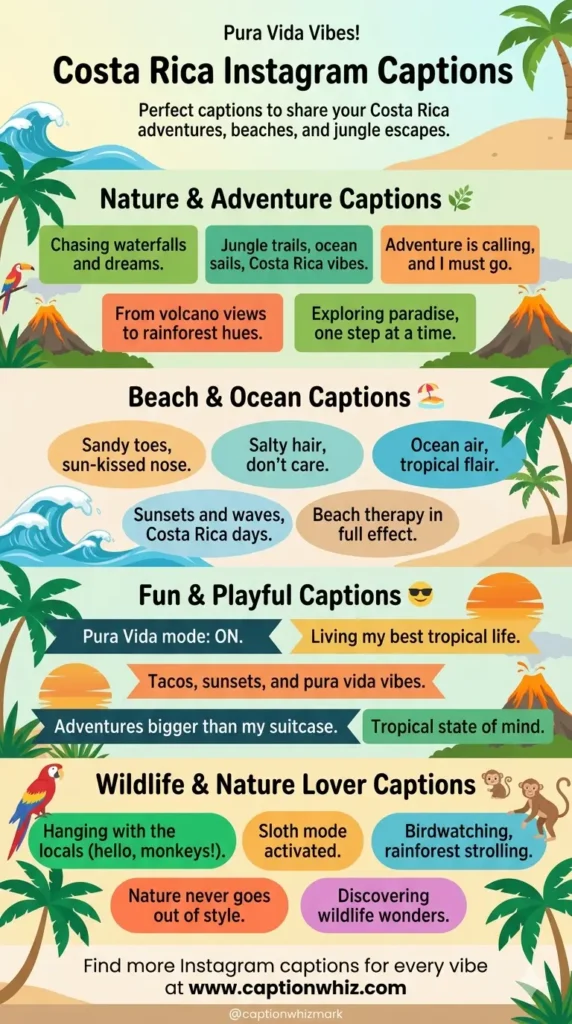 135+ Irresistible Costa Rica Captions For Instagram and Quotes You Can't Miss