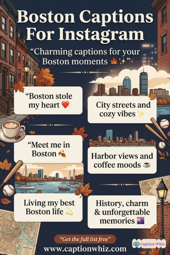123+ Must-Have Boston Captions For Instagram and Quotes That Spark Joy