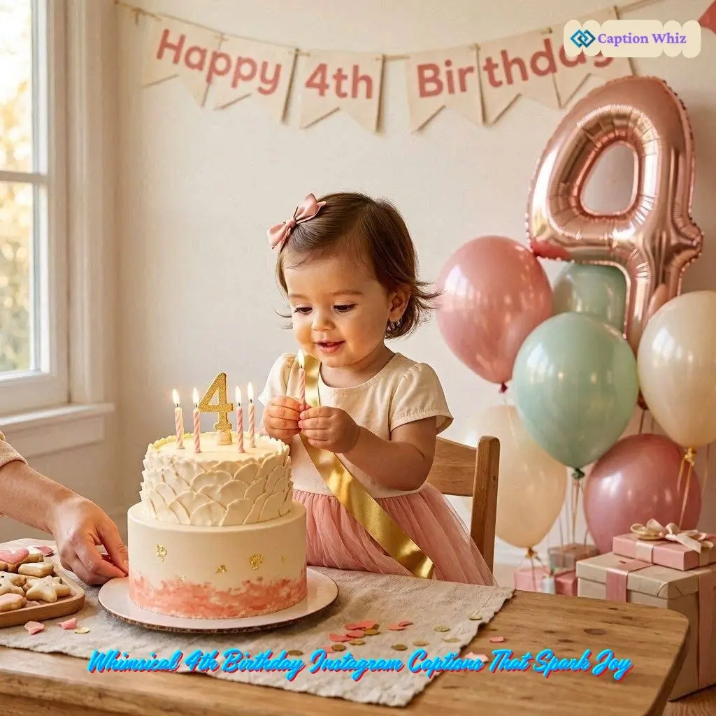 Celebrate with Joyful 4th Birthday Captions For Instagram and Quotes 137+ Delightful Moments