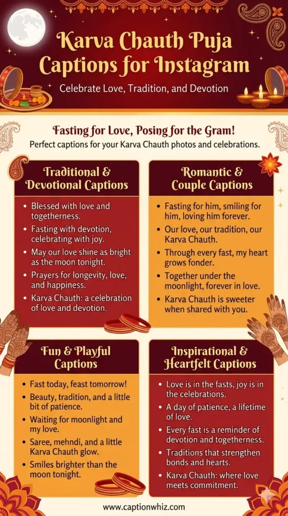 145+ Must-Have Karva Chauth Puja Captions For Instagram And Quotes To Shine