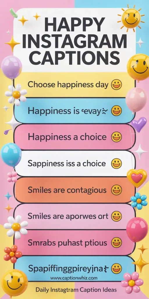 123+ Unforgettable Happy Captions For Instagram and Quotes to Brighten Your Day