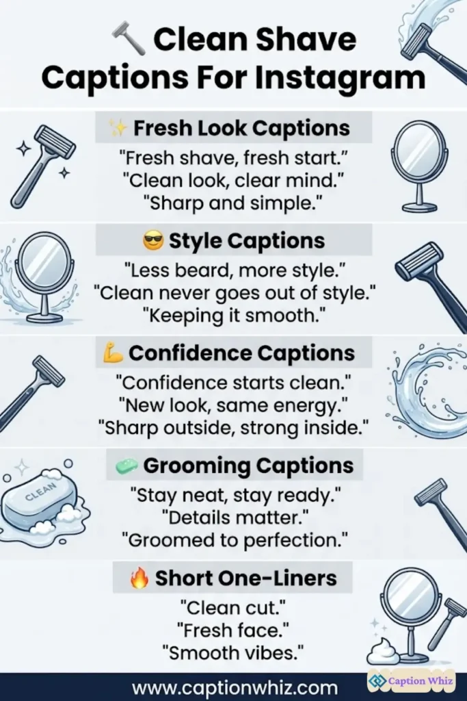 137+ Unforgettable Clean Shave Captions For Instagram and Quotes That Impress