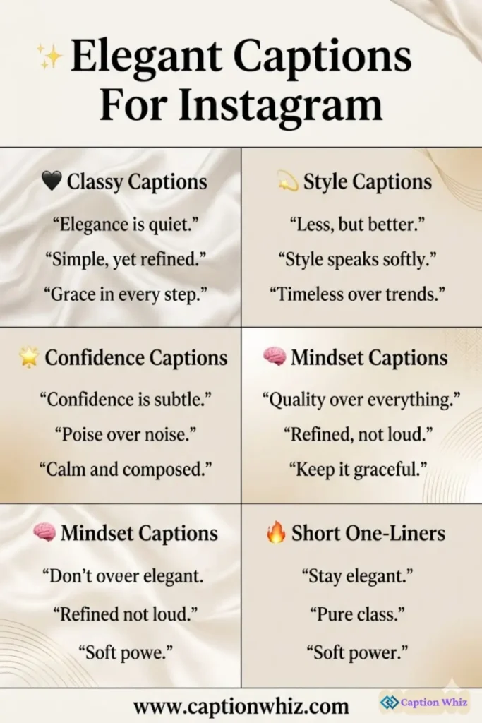 139+ Transform Your Feed with Elegant Captions For Instagram and Quotes Today
