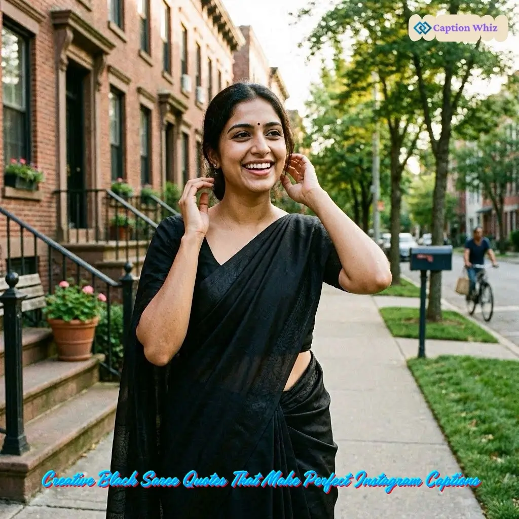 139+ Essential Black Saree Captions For Instagram That Spark Curiosity and Style Quotes in 2026