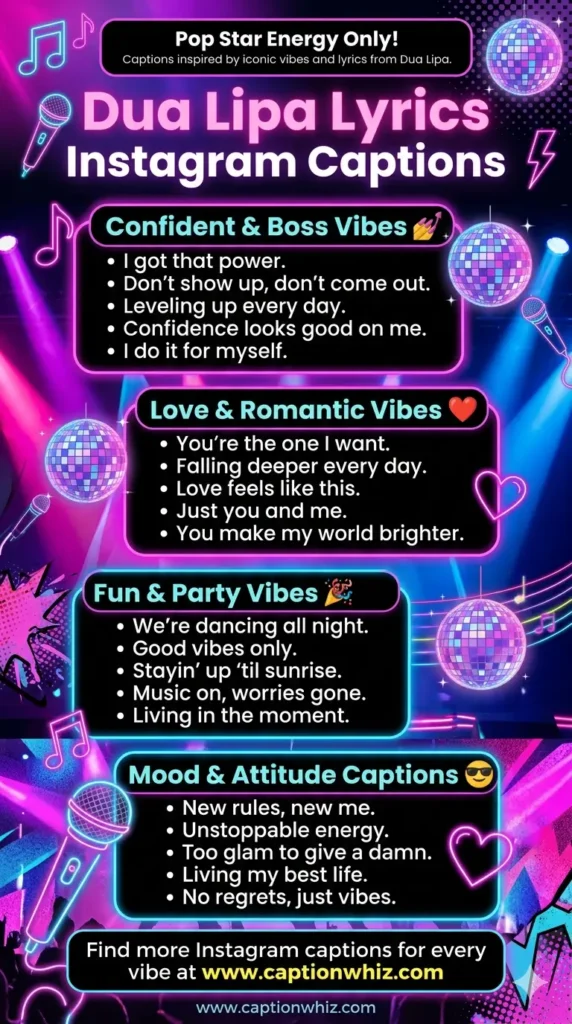 137+ Unforgettable Dua Lipa Lyrics Captions For Instagram and Quotes You Need Now