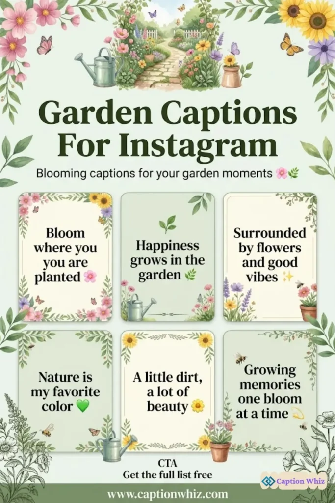 143+ Stunning Garden Captions For Instagram and Quotes to Inspire Your Green Thumb