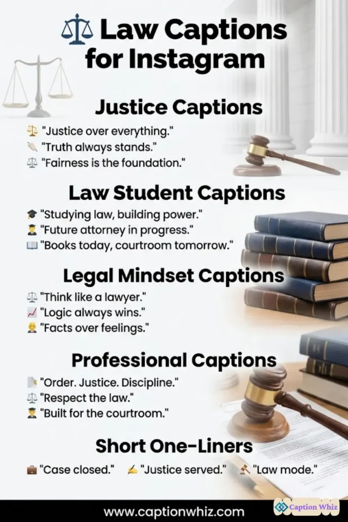 139+ Powerful Law Captions For Instagram That Inspire and Inform Quotes