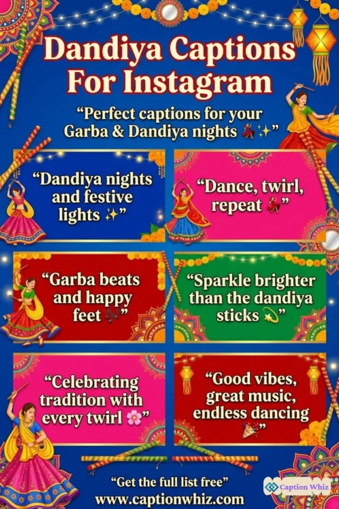 123+ Unforgettable Dandiya Captions For Instagram and Quotes That Spark Joy