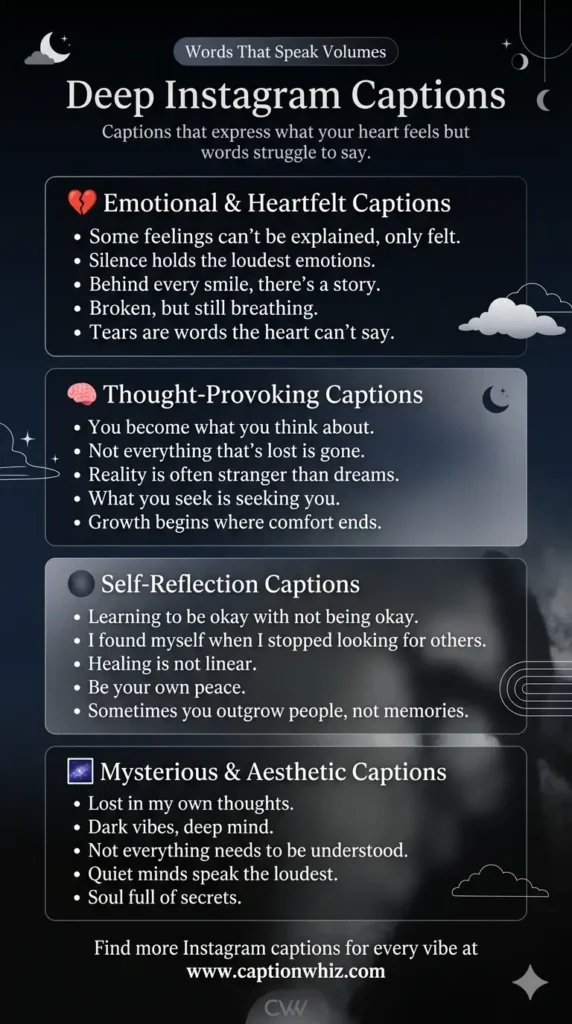 123+ Transformative Deep Captions For Instagram That Ignite Connection and Inspire Quotes