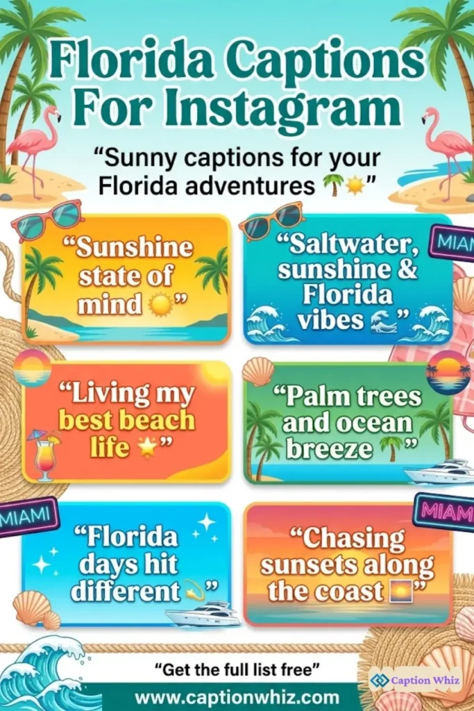 137+ Irresistible Florida Captions For Instagram and Quotes That Shine Bright