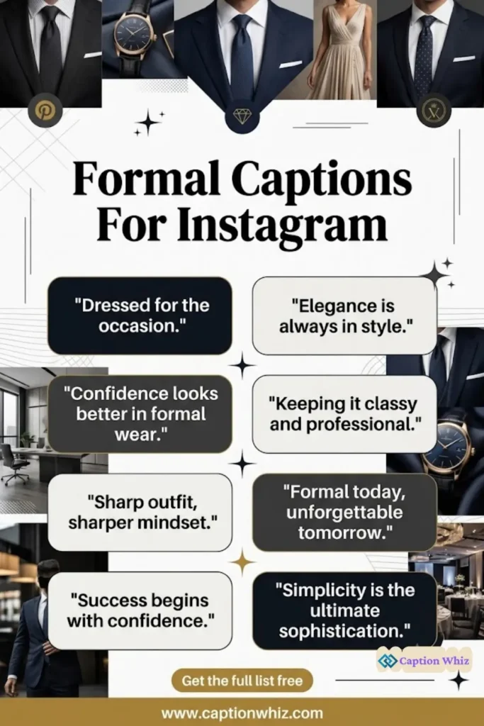 135+ Transformative Formal Captions For Instagram and Quotes That Impress Instantly