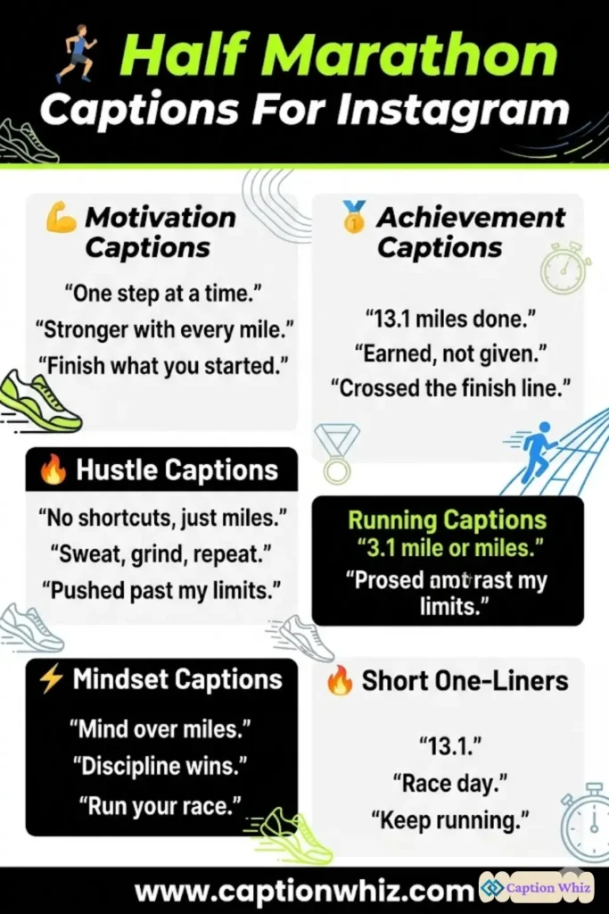 135+ Inspiring Half Marathon Captions For Instagram and Quotes to Ignite Your Journey