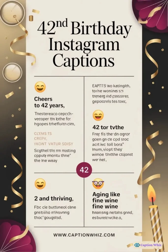 145+ Memorable 42nd Birthday Captions For Instagram and Quotes Moments