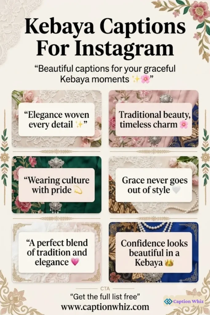 127+ Stunning Kebaya Captions For Instagram and Quotes to Inspire Your Style