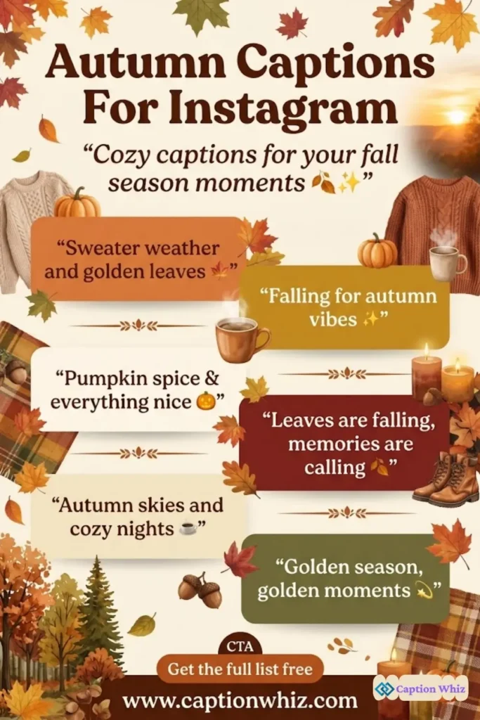 125+ Irresistible Autumn Captions For Instagram and Quotes to Spark Joy