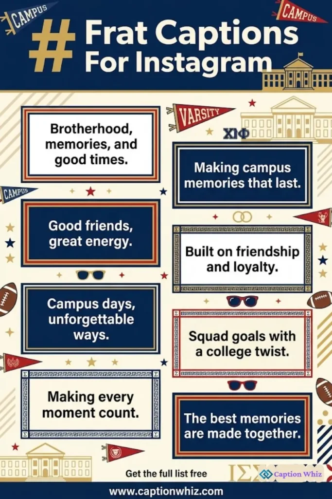 139+ Unforgettable Frat Captions For Instagram That Ignite Your College Spirit Quotes