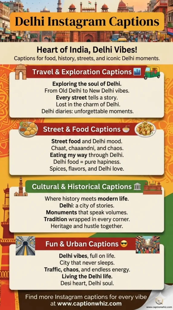 149+ Must-Use Delhi Captions For Instagram That Spark Curiosity and Inspire Quotes