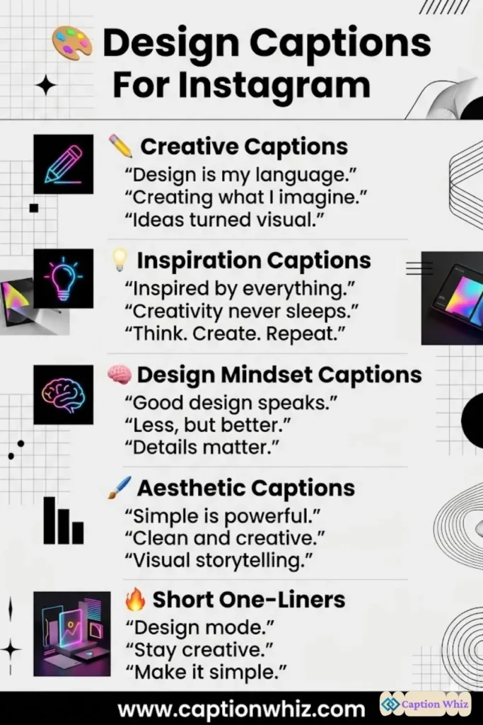 143+ Essential Design Captions For Instagram That Transform Your Quotes Game