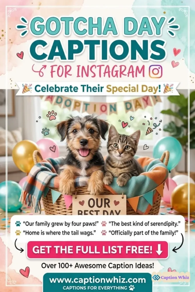 123+ Unforgettable Gotcha Day Captions For Instagram and Heartwarming Quotes