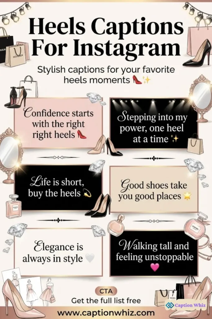 123+ Must-See Heels Captions For Instagram That Will Transform Your Style Quotes