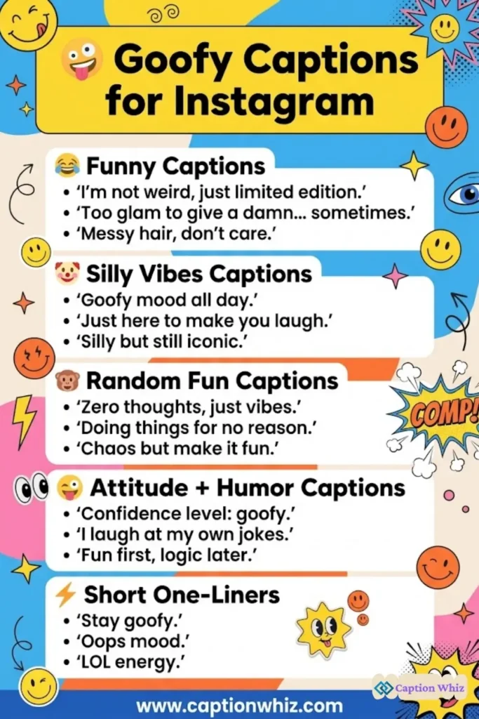 143+ Unforgettable Goofy Captions For Instagram and Quotes to Brighten Your Feed