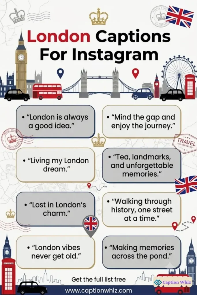 149+ Must-Have London Captions For Instagram and Quotes That Spark Curiosity in 2026