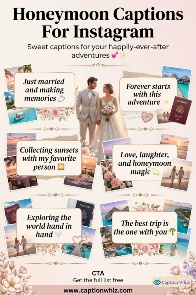 125+ Irresistible Honeymoon Captions For Instagram and Quotes You Can't Miss