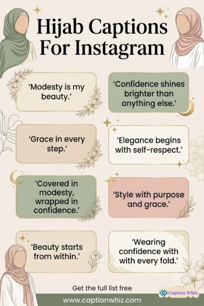 125+ Inspiring Hijab Captions For Instagram That Empower and Uplift Your Style Quotes