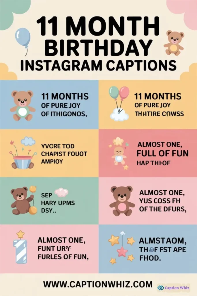 149+ Sweet 11 Month Birthday Captions For Instagram and Quotes For Little Moments