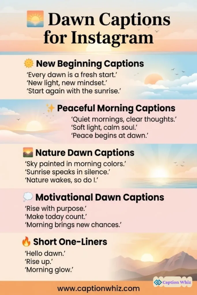 139+ Essential Dawn Captions For Instagram and Quotes That Spark Inspiration