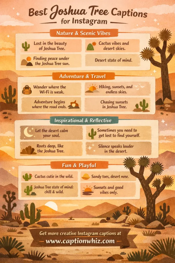 147+ Unforgettable Joshua Tree Captions For Instagram and Quotes You Need Now