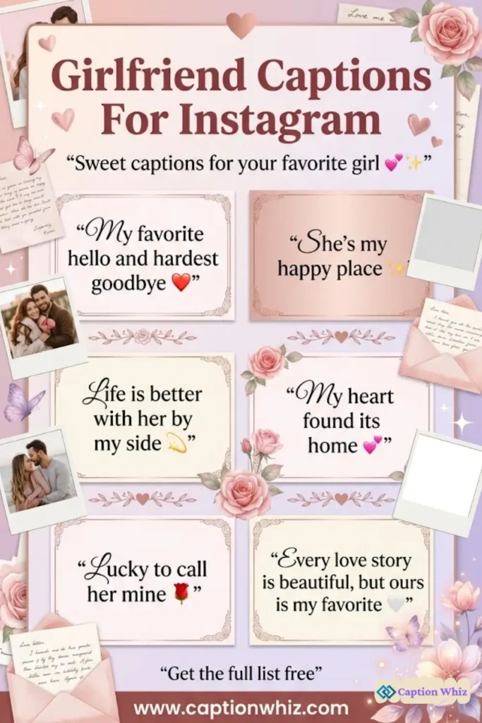 135+ Irresistible Girlfriend Captions For Instagram and Quotes That Spark Joy