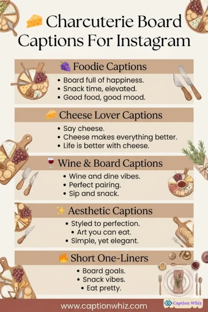 145+ Irresistible Charcuterie Board Captions For Instagram and Quotes You Need Now