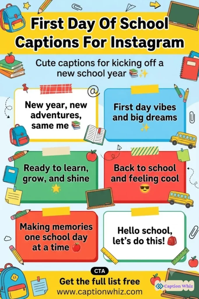 127+ Must-Have First Day Of School Captions For Instagram and Quotes That Inspire