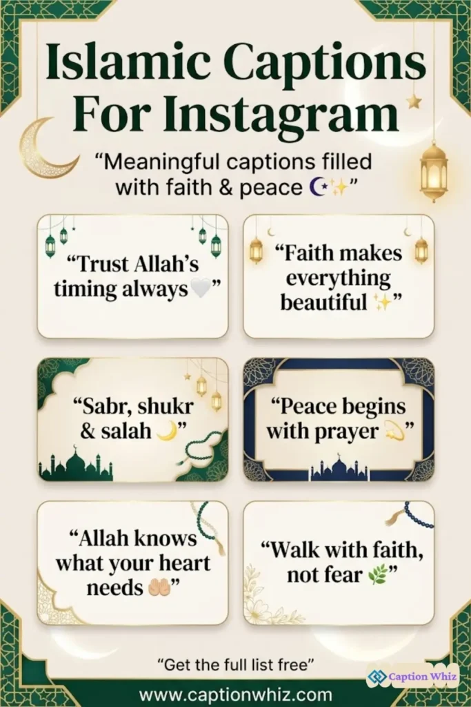 135+ Powerful Islamic Captions For Instagram That Inspire and Uplift Your Spirit